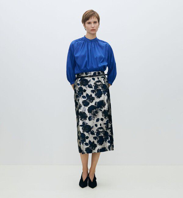 TOMORROWLAND collection「フラワージャカード サイドベントIラインスカート」|タイト|