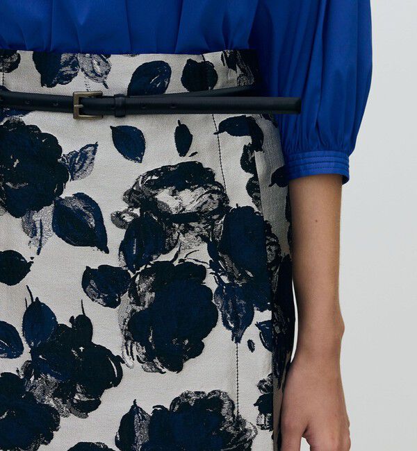 TOMORROWLAND collection「フラワージャカード サイドベントIラインスカート」|タイト|