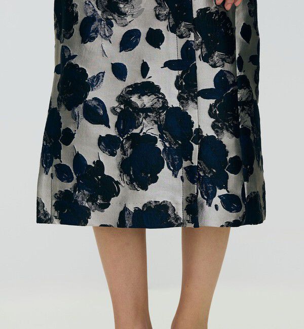 TOMORROWLAND collection「フラワージャカード サイドベントIラインスカート」|タイト|