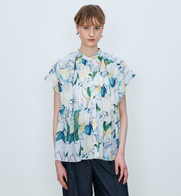 TOMORROWLAND collection「ウィスパーブルームプリント フレアスリーブブラウス」|シャツ・ブラウス|