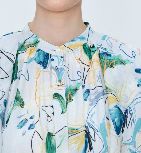 TOMORROWLAND collection「ウィスパーブルームプリント フレアスリーブブラウス」|シャツ・ブラウス|