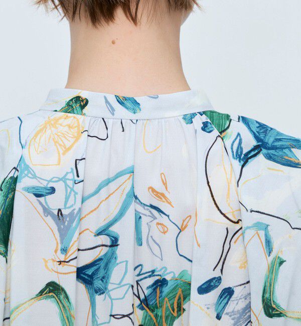 TOMORROWLAND collection「ウィスパーブルームプリント フレアスリーブブラウス」|シャツ・ブラウス|