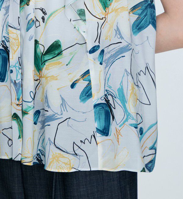 TOMORROWLAND collection「ウィスパーブルームプリント フレアスリーブブラウス」|シャツ・ブラウス|