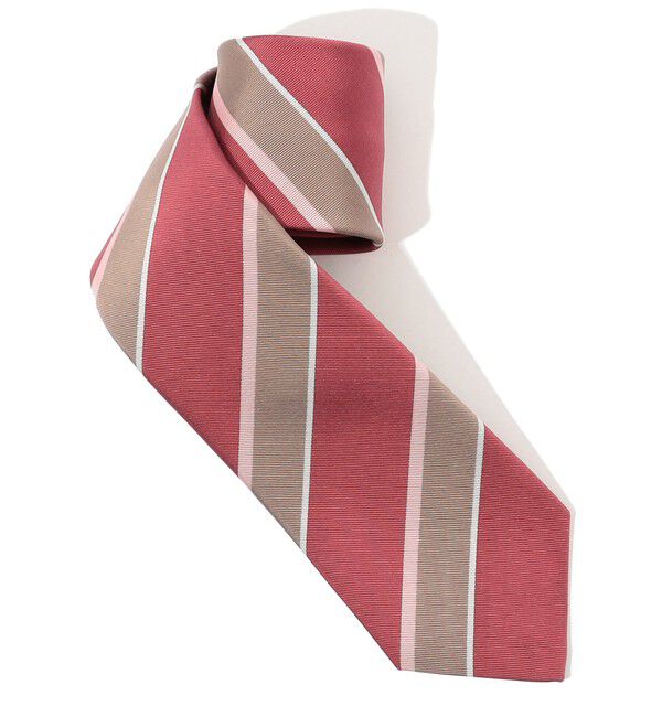 TOMORROWLAND GOODS「ERRICO FORMICOLA シルクプリント レジメンタルストライプネクタイ」|ネクタイ・蝶ネクタイ|