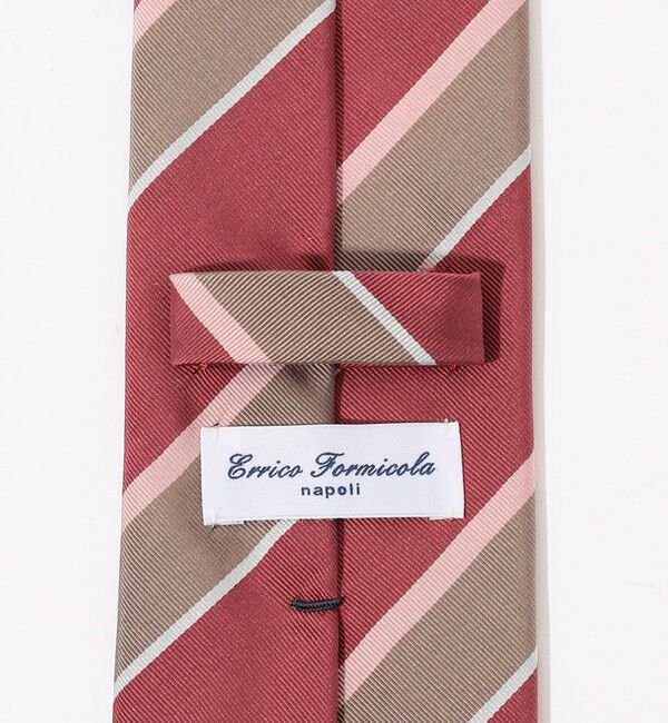 TOMORROWLAND GOODS「ERRICO FORMICOLA シルクプリント レジメンタルストライプネクタイ」|ネクタイ・蝶ネクタイ|