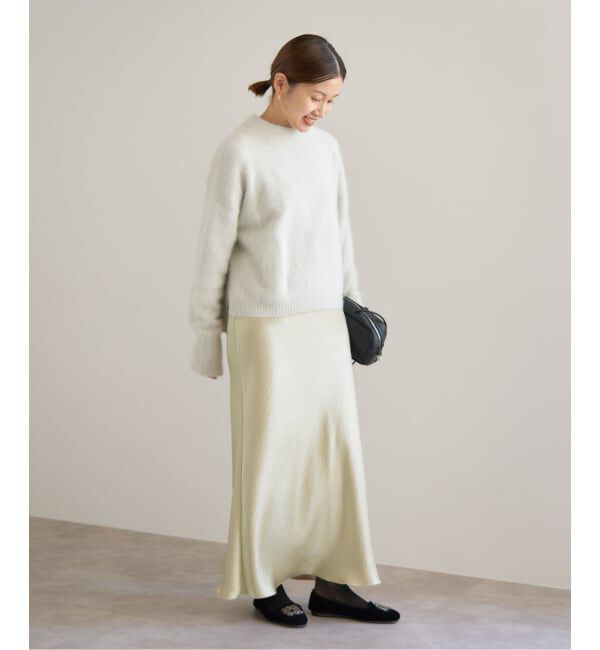 IENA「《WEB・一部店舗限定 追加12》ダブルサテンスカート」|スカート|