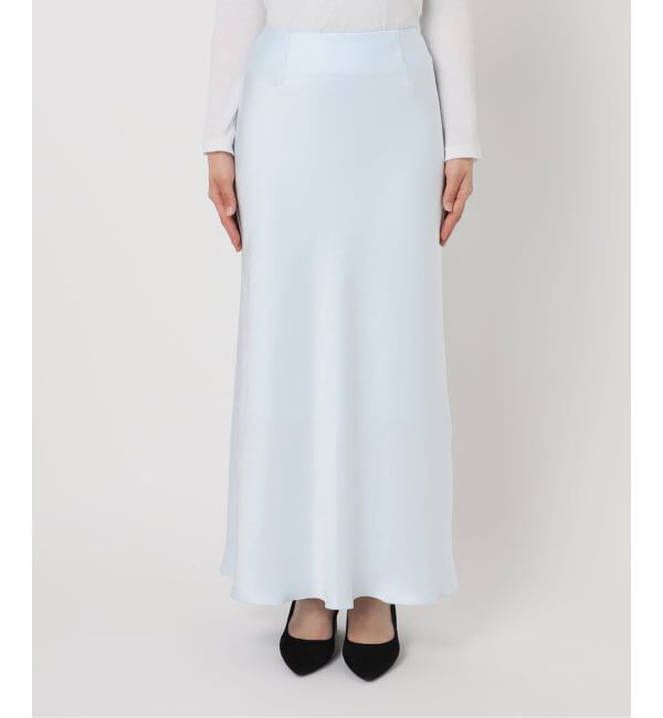 IENA「《WEB・一部店舗限定 追加12》ダブルサテンスカート」|スカート|