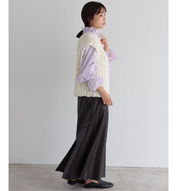 SLOBE IENA「《一部WEB・店舗限定カラーあり》タイプライターフリルカラーブラウス」|シャツ・ブラウス|