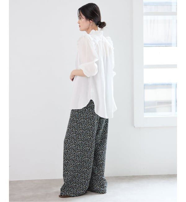 IENA「《予約/一部店舗限定》 コットンシュリンク7分袖ブラウス」|シャツ・ブラウス|