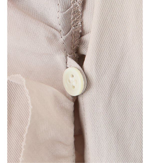 IENA「《予約/一部店舗限定》 コットンシュリンク7分袖ブラウス」|シャツ・ブラウス|