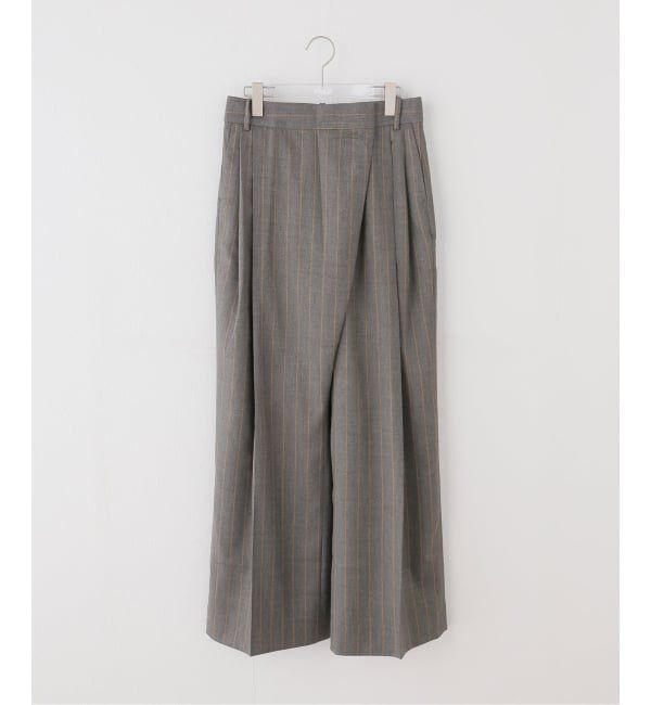 PULP「GANNI / ガニー　Wool Stripe Mid Waist Pants」|スラックス|その他カラー K