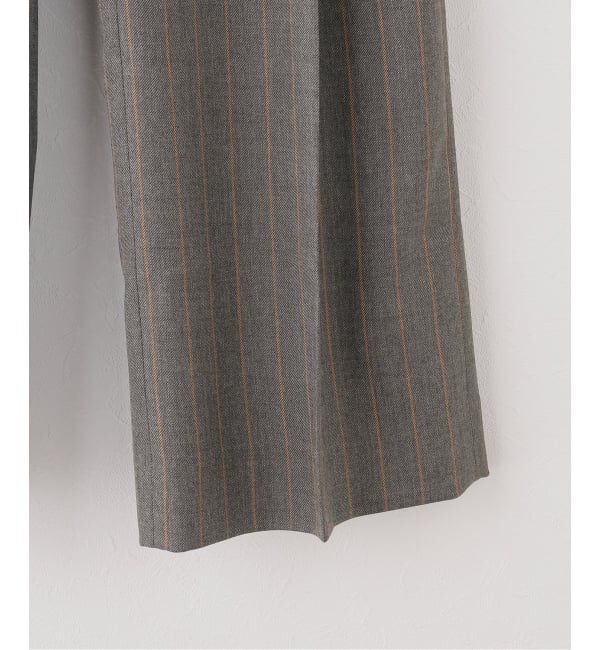 PULP「GANNI / ガニー　Wool Stripe Mid Waist Pants」|スラックス|