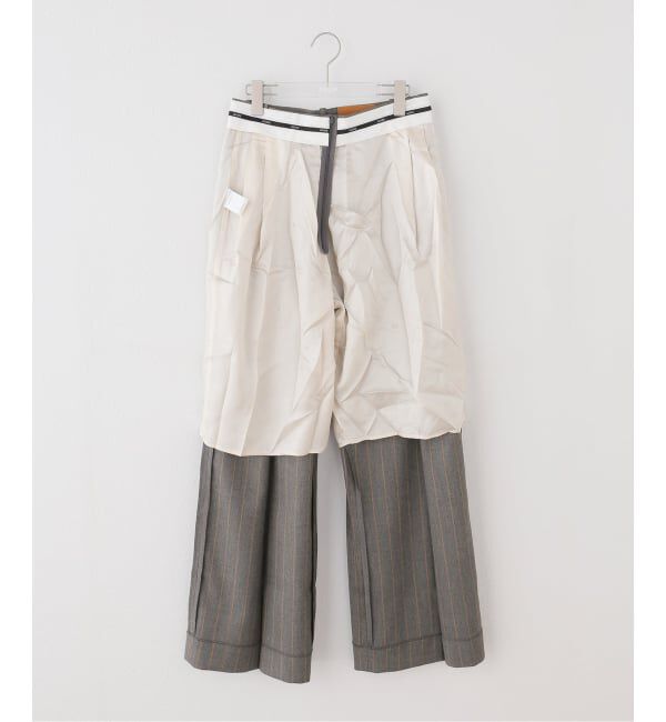 PULP「GANNI / ガニー　Wool Stripe Mid Waist Pants」|スラックス|