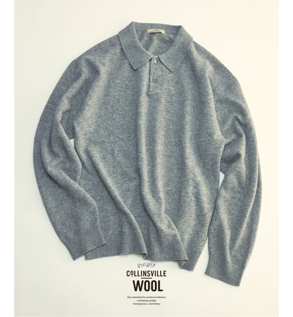 JOURNAL STANDARD relume「COLLINS VILLE WOOL / コリンズ ビル ウールニット ポロシャツ」|ニット・セーター|グレーB