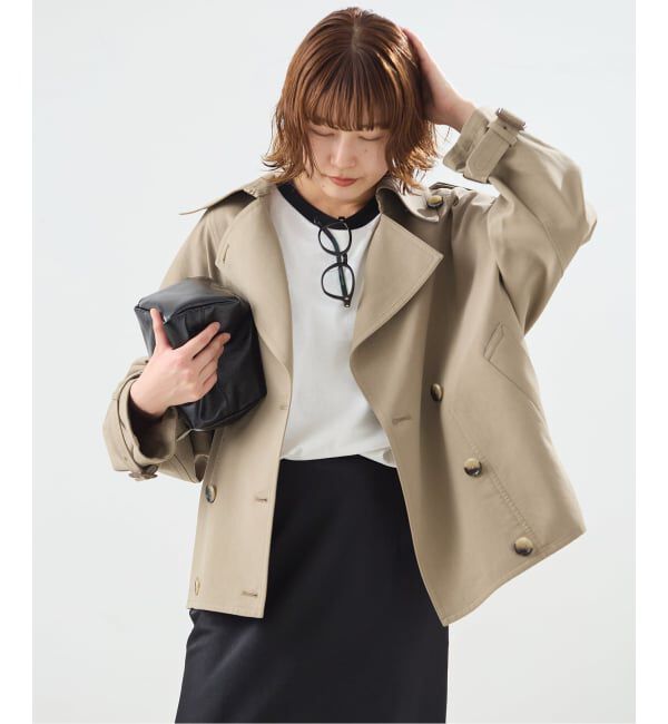 journal standard L'essage「ショートドルマントレンチコート」|トレンチコート|
