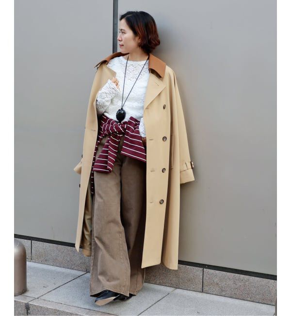 JOURNAL STANDARD「ポリエステルギャバダブルカラートレンチコート」|トレンチコート|