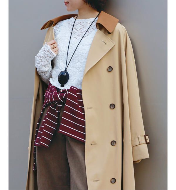 JOURNAL STANDARD「ポリエステルギャバダブルカラートレンチコート」|トレンチコート|
