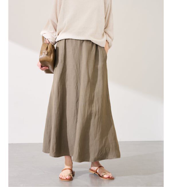 FRAMeWORK「≪予約≫リヨセル麻フレアスカート」|スカート|