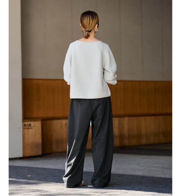 FRAMeWORK「≪WEB限定≫タックカーブバックゴムパンツ 2」|スラックス|