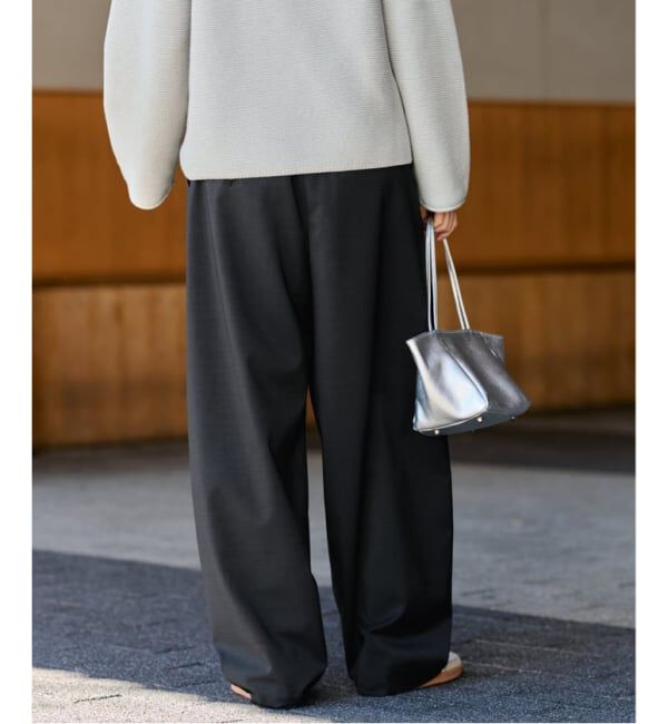 FRAMeWORK「≪WEB限定≫タックカーブバックゴムパンツ 2」|スラックス|