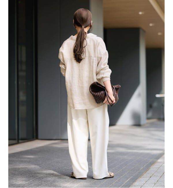 FRAMeWORK「≪WEB限定≫タックカーブバックゴムパンツ 2」|スラックス|