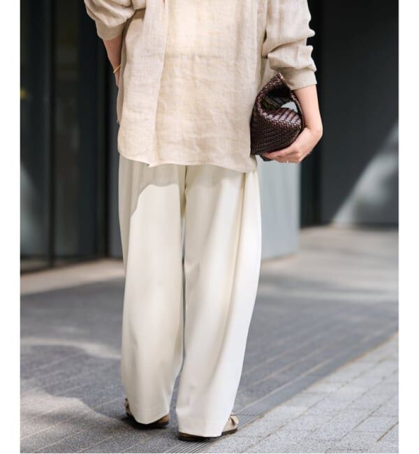 FRAMeWORK「≪WEB限定≫タックカーブバックゴムパンツ 2」|スラックス|