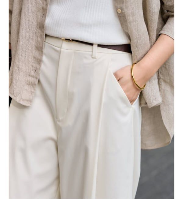 FRAMeWORK「≪WEB限定≫タックカーブバックゴムパンツ 2」|スラックス|