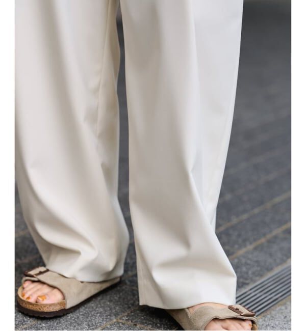 FRAMeWORK「≪WEB限定≫タックカーブバックゴムパンツ 2」|スラックス|