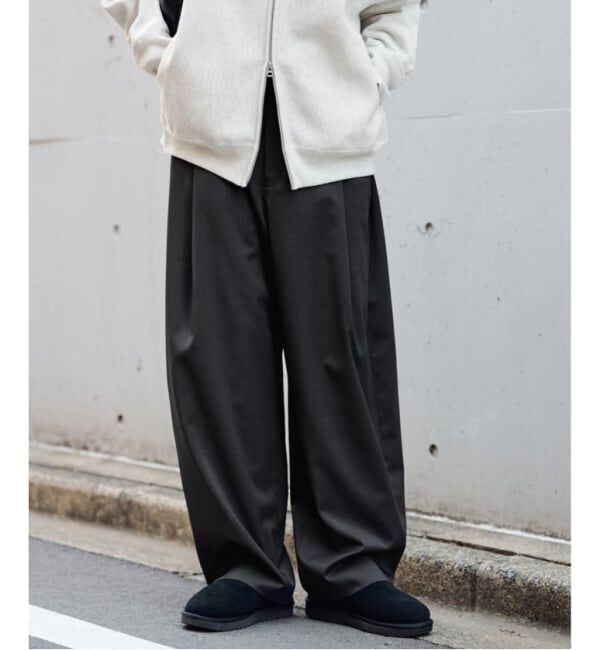 FRAMeWORK「≪WEB限定≫タックカーブバックゴムパンツ 2」|スラックス|