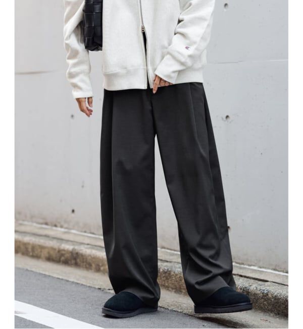 FRAMeWORK「≪WEB限定≫タックカーブバックゴムパンツ 2」|スラックス|