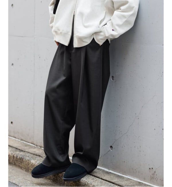 FRAMeWORK「≪WEB限定≫タックカーブバックゴムパンツ 2」|スラックス|