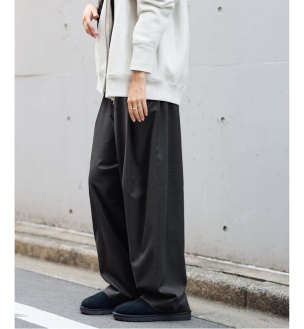 FRAMeWORK「≪WEB限定≫タックカーブバックゴムパンツ 2」|スラックス|