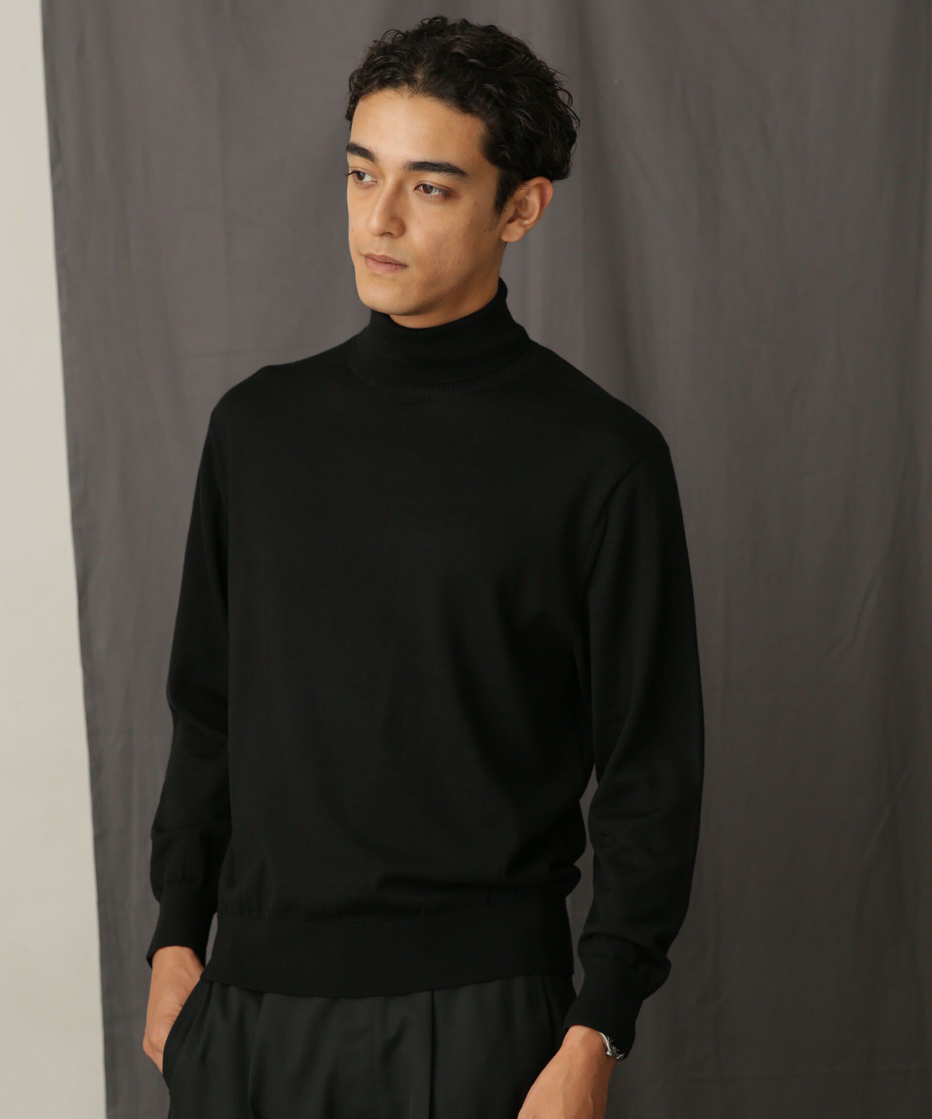 nano･universe「「毛玉レスニット」 ファインゲージタートルネック」|ニット・セーター|