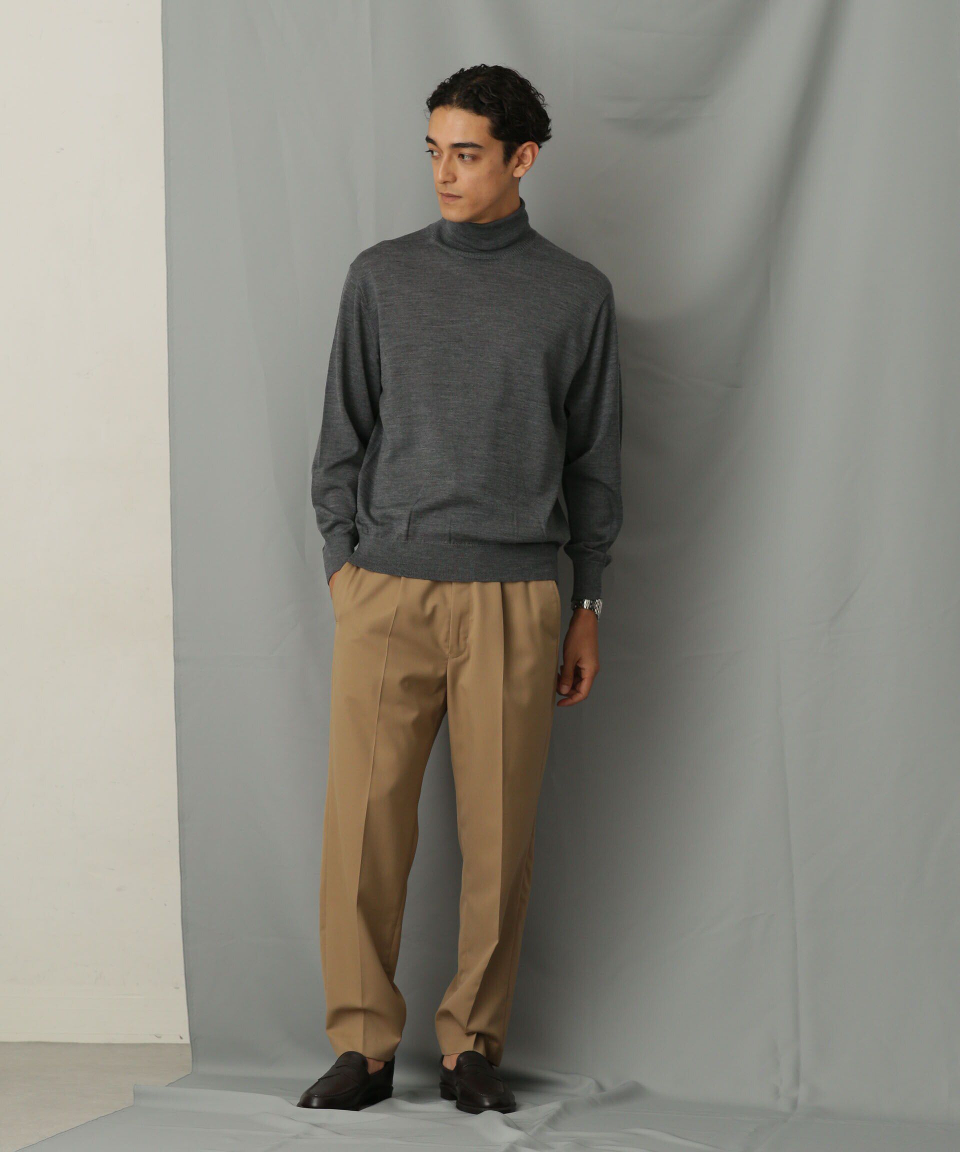 nano･universe「「毛玉レスニット」 ファインゲージタートルネック」|ニット・セーター|