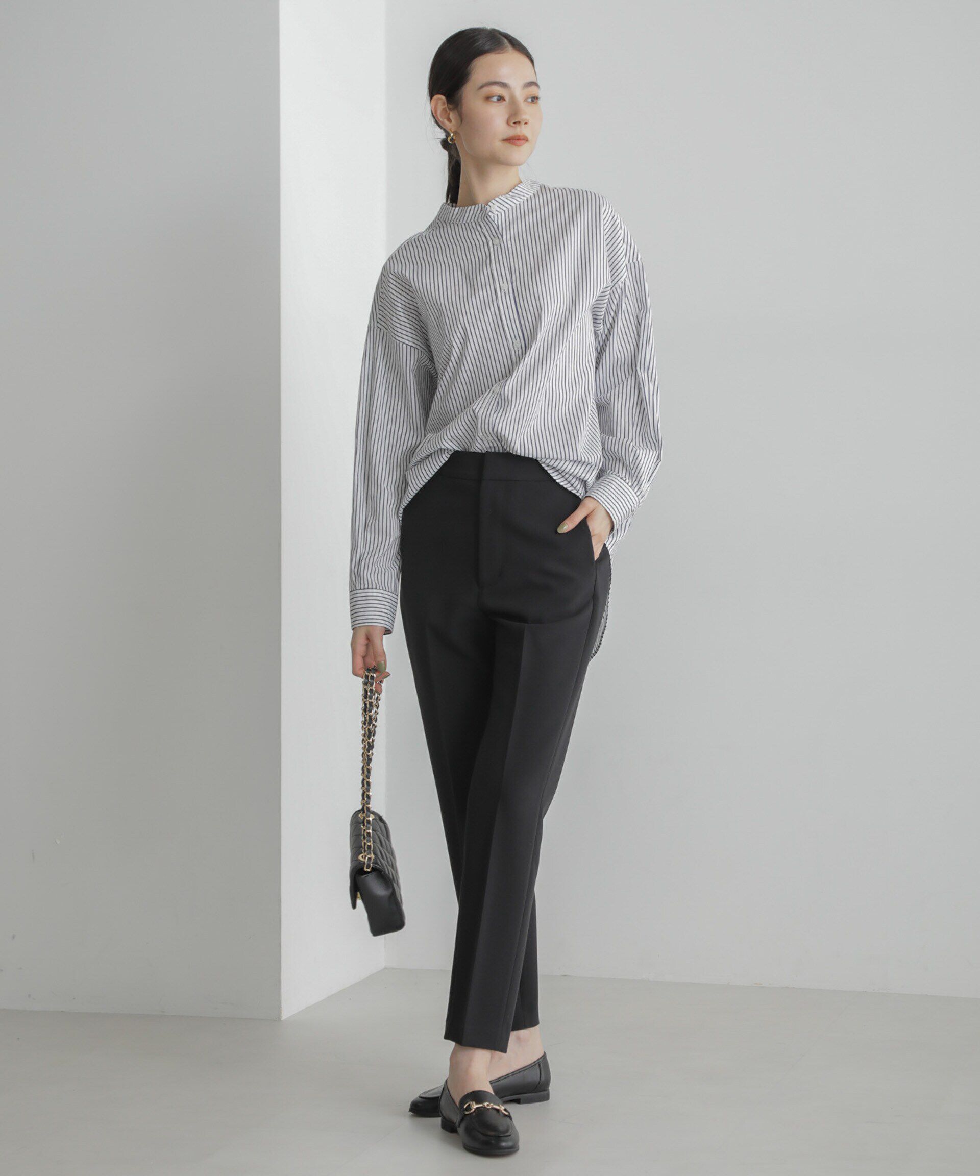 nano･universe「スリムテーパードパンツ」|スラックス|