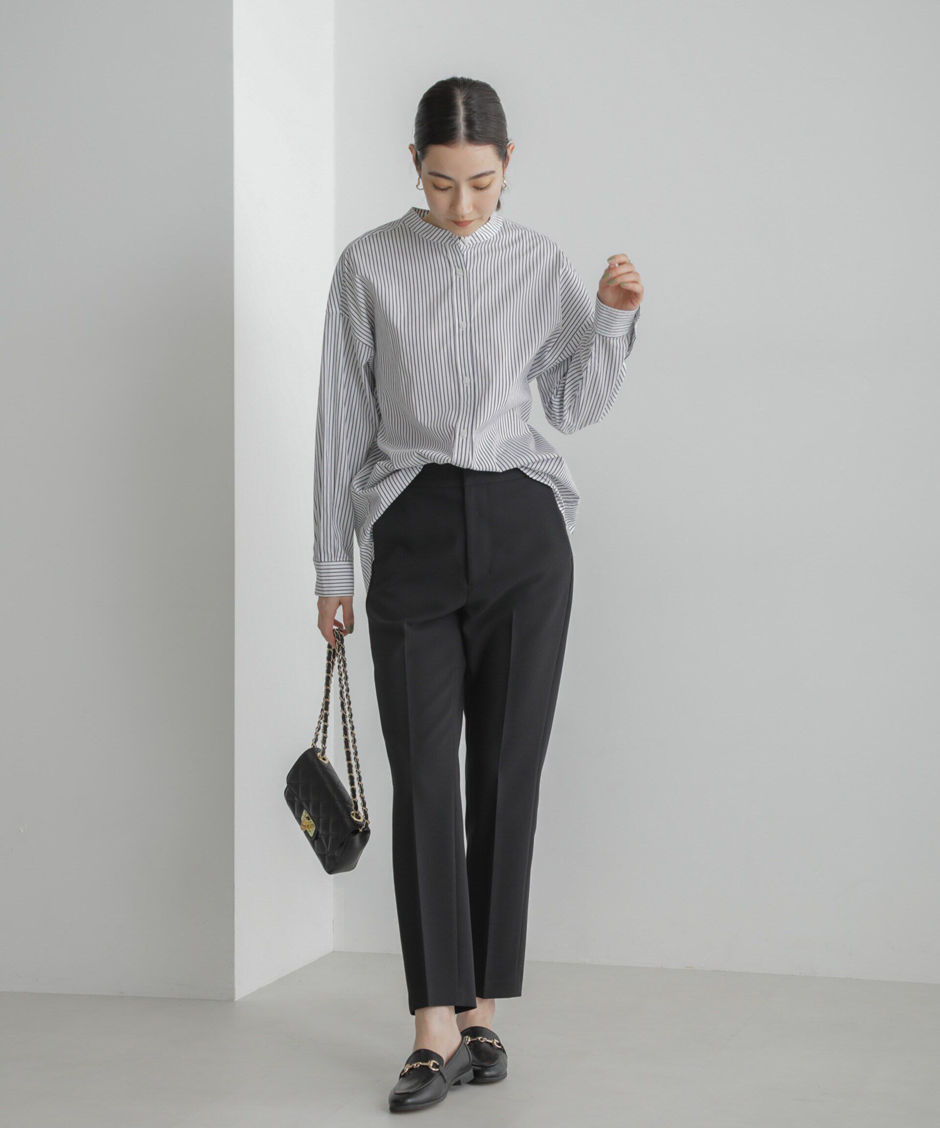 nano･universe「スリムテーパードパンツ」|スラックス|