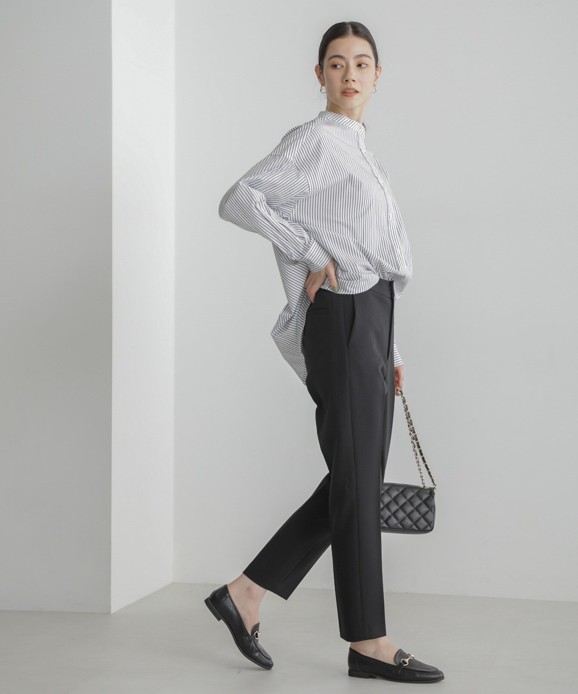 nano･universe「スリムテーパードパンツ」|スラックス|