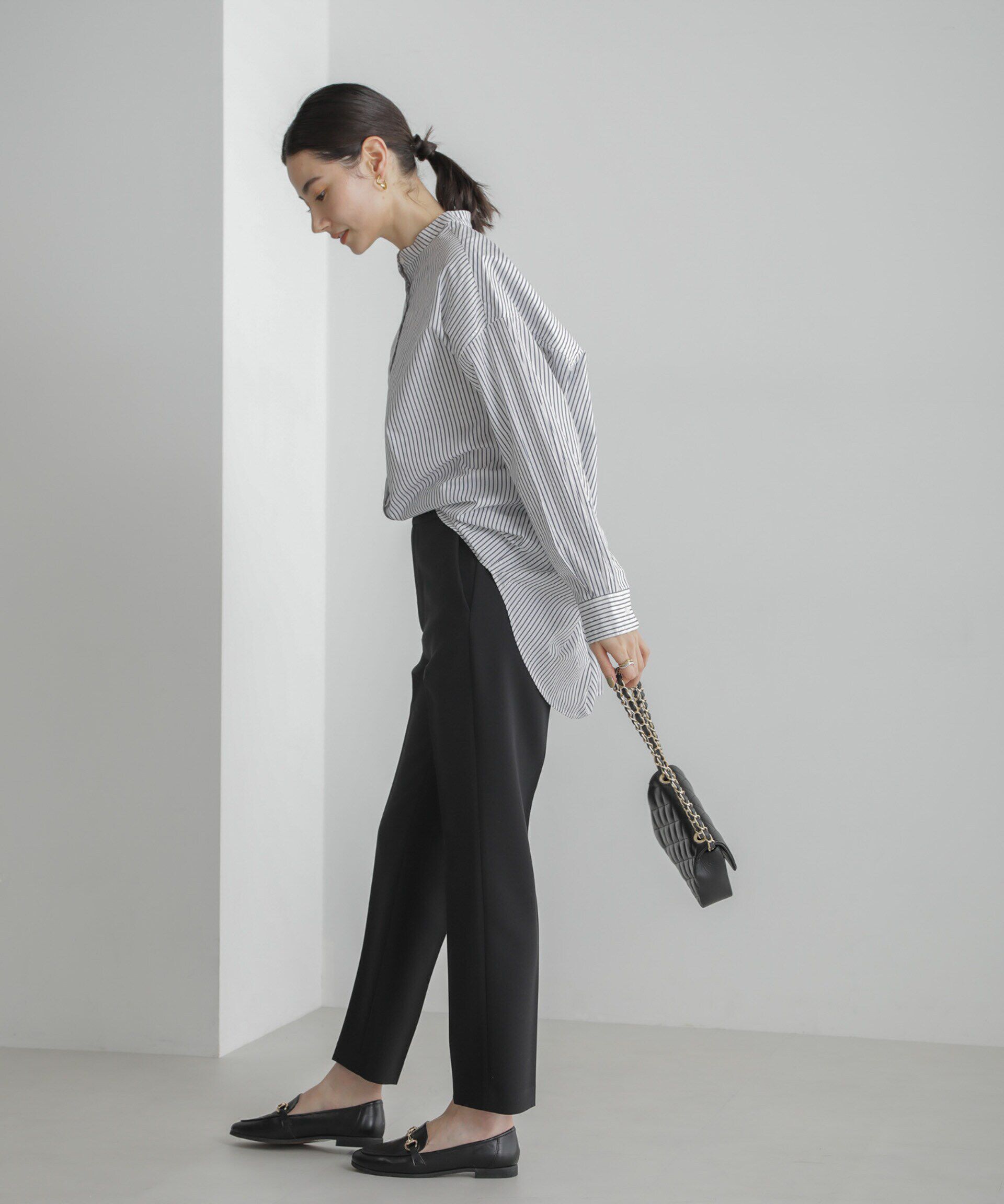 nano･universe「スリムテーパードパンツ」|スラックス|