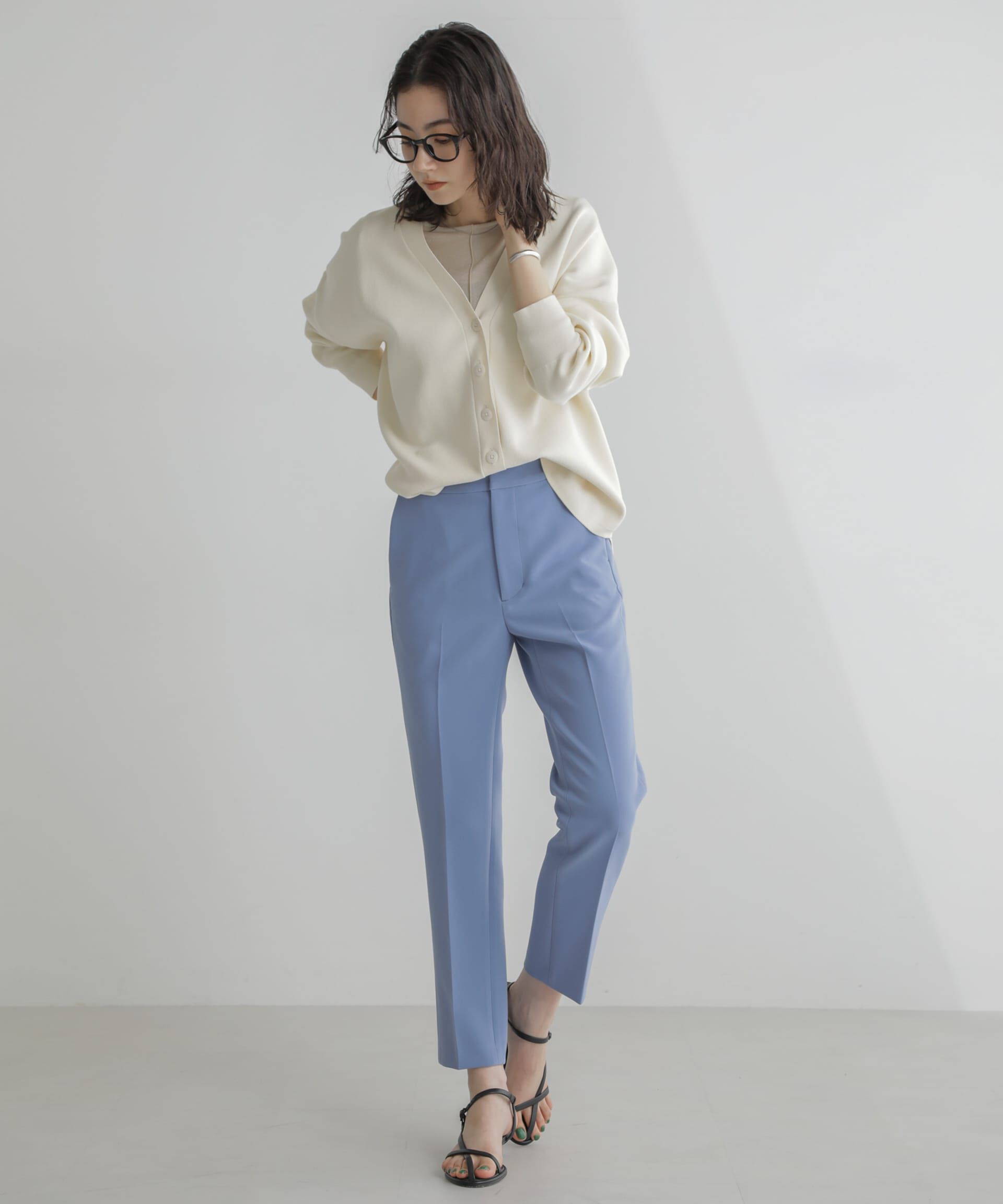 nano･universe「スリムテーパードパンツ」|スラックス|