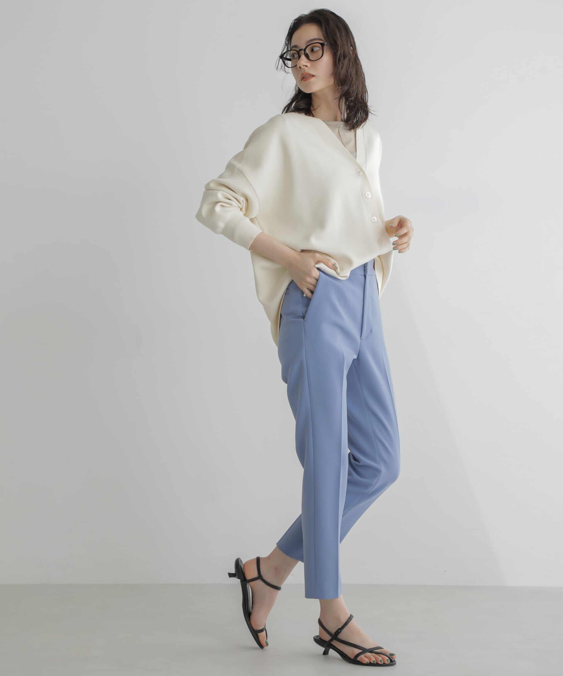 nano･universe「スリムテーパードパンツ」|スラックス|