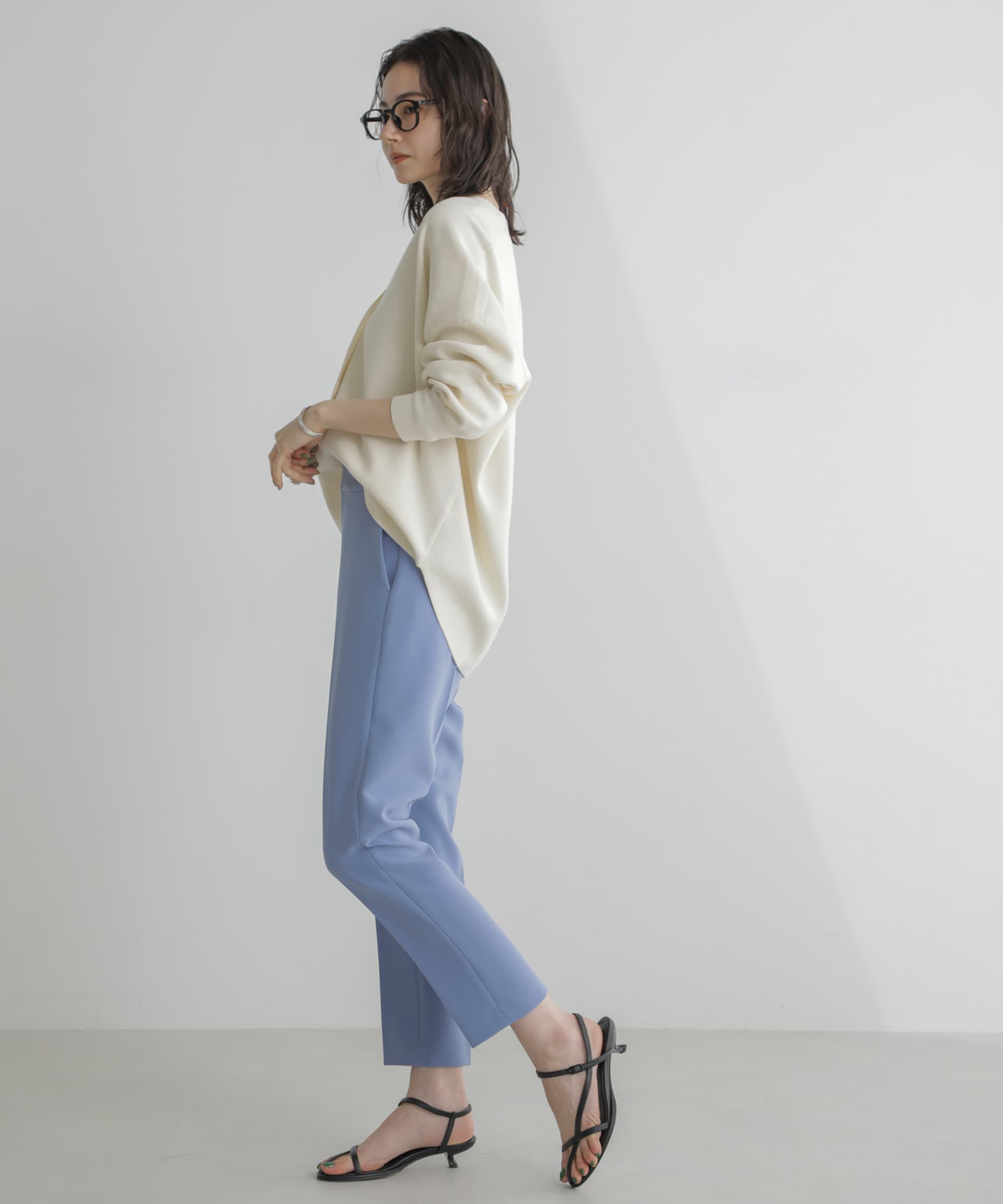 nano･universe「スリムテーパードパンツ」|スラックス|