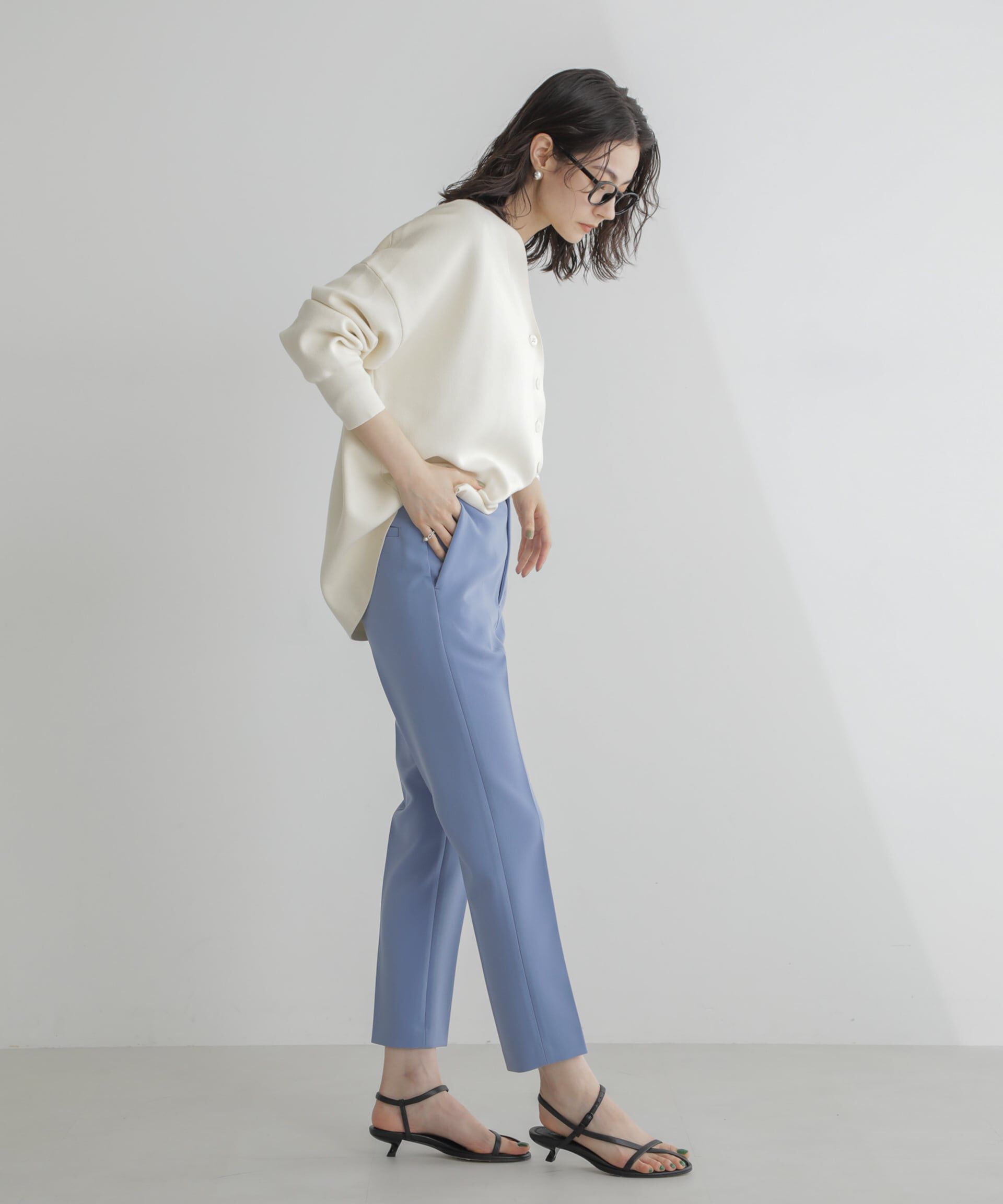 nano･universe「スリムテーパードパンツ」|スラックス|