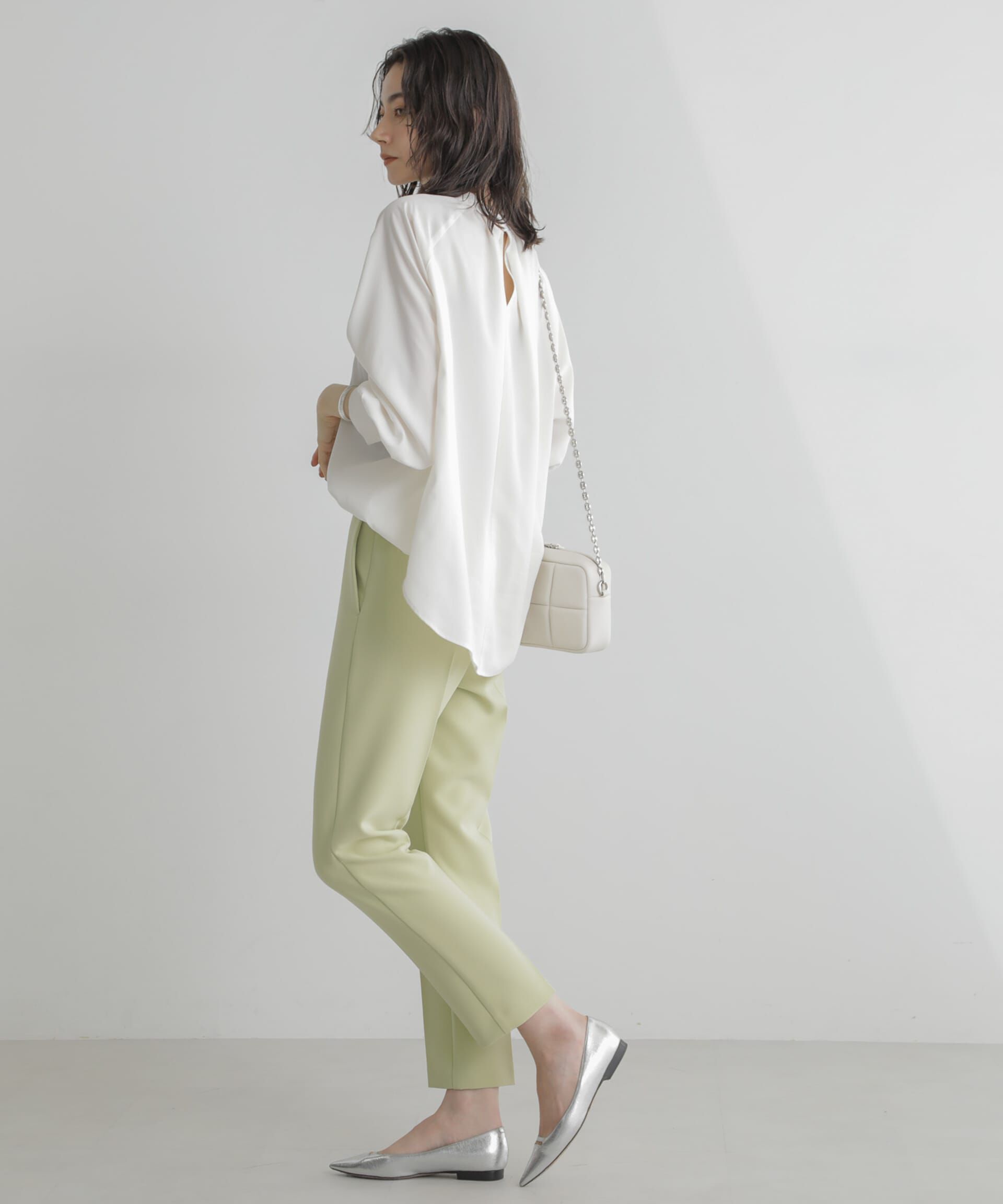 nano･universe「スリムテーパードパンツ」|スラックス|