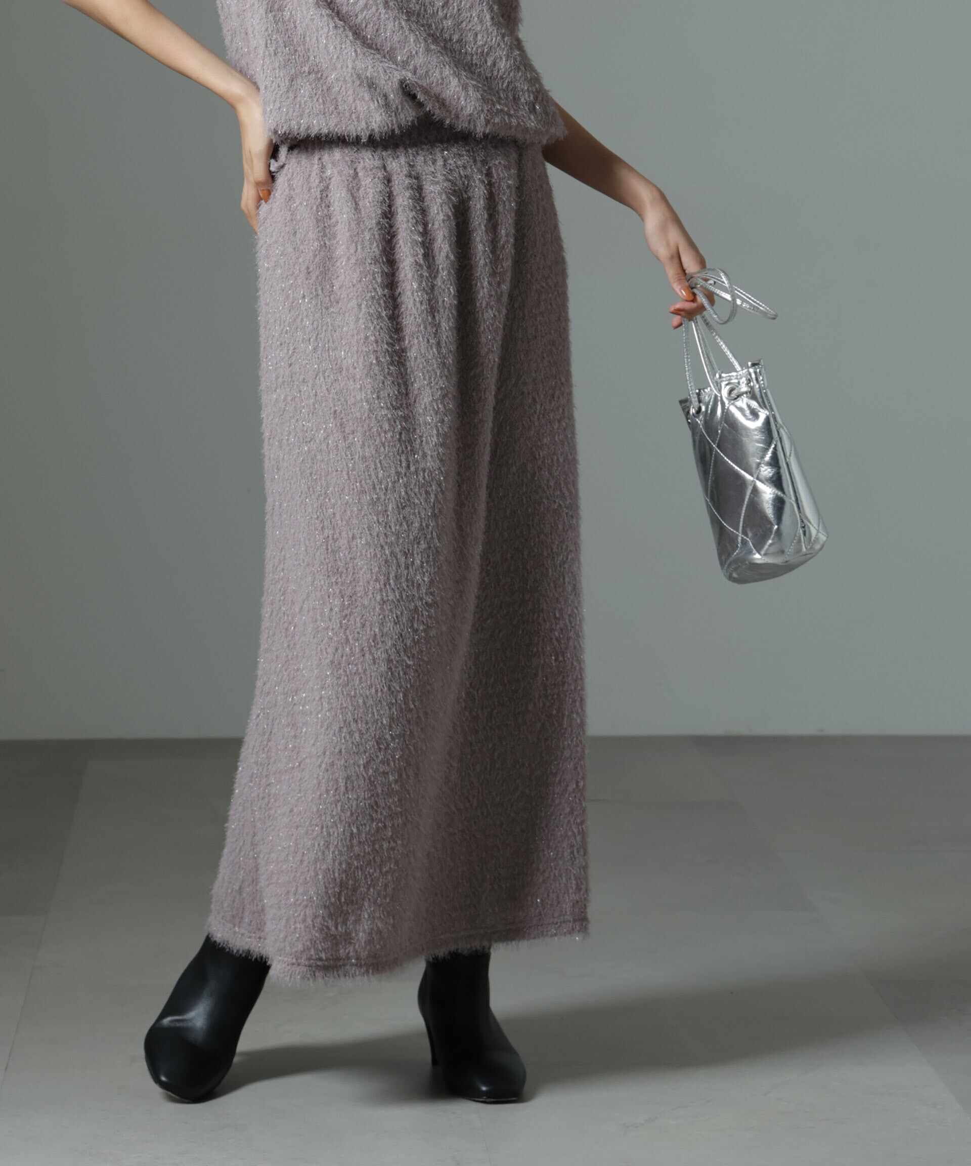 nano･universe「シャギーナロースカート（セットアップ可）」|スカート|グレー