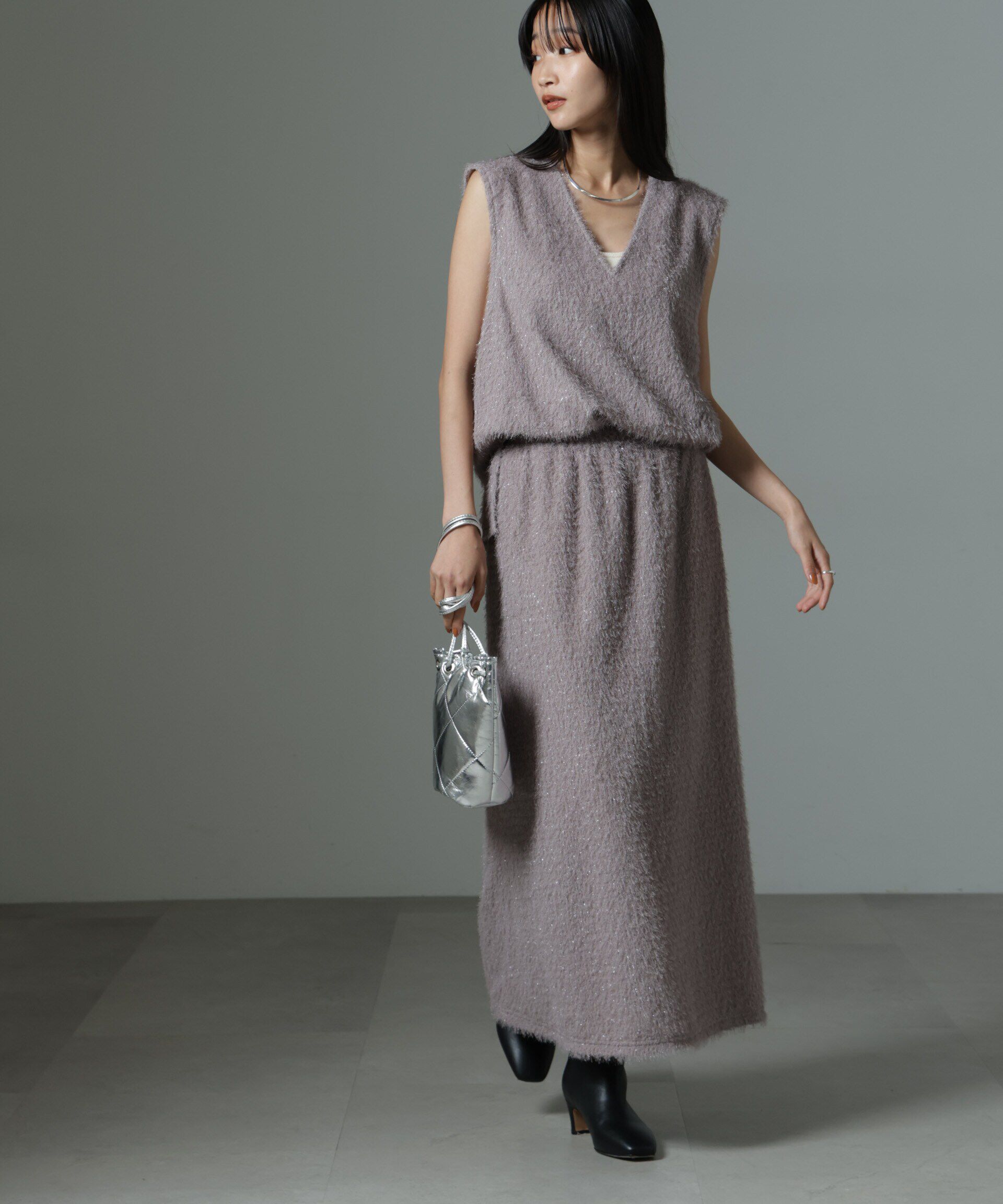 nano･universe「シャギーナロースカート（セットアップ可）」|スカート|