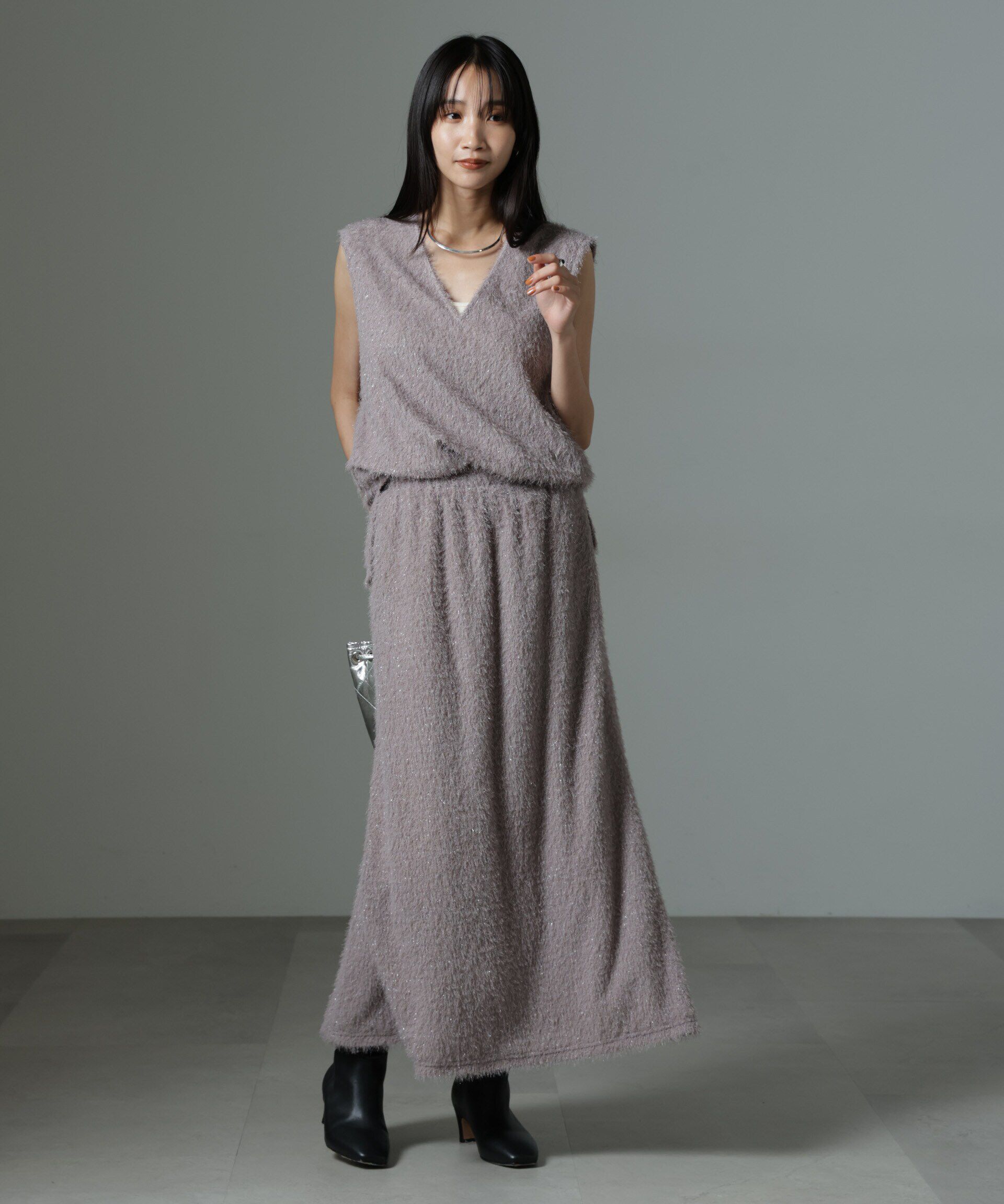 nano･universe「シャギーナロースカート（セットアップ可）」|スカート|