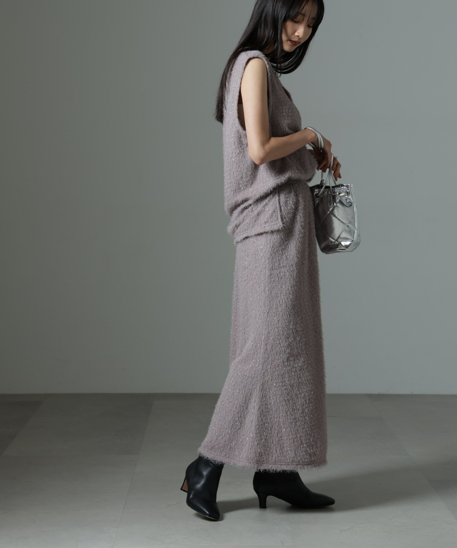 nano･universe「シャギーナロースカート（セットアップ可）」|スカート|