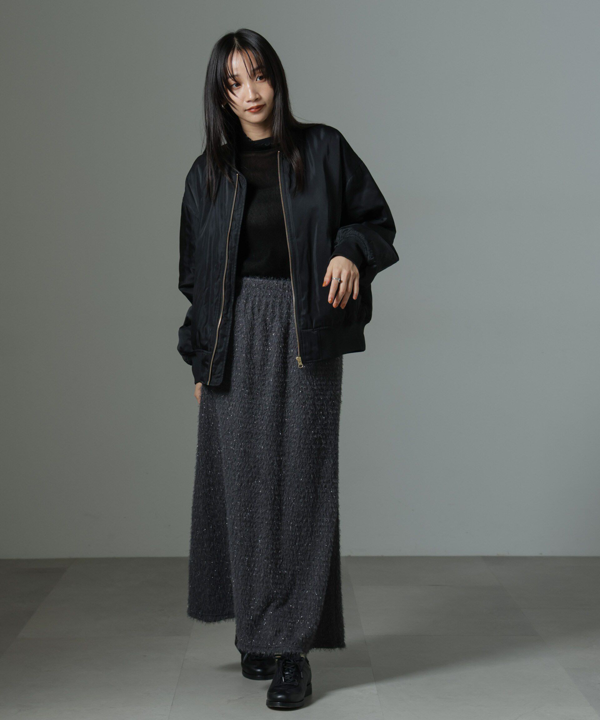 nano･universe「シャギーナロースカート（セットアップ可）」|スカート|