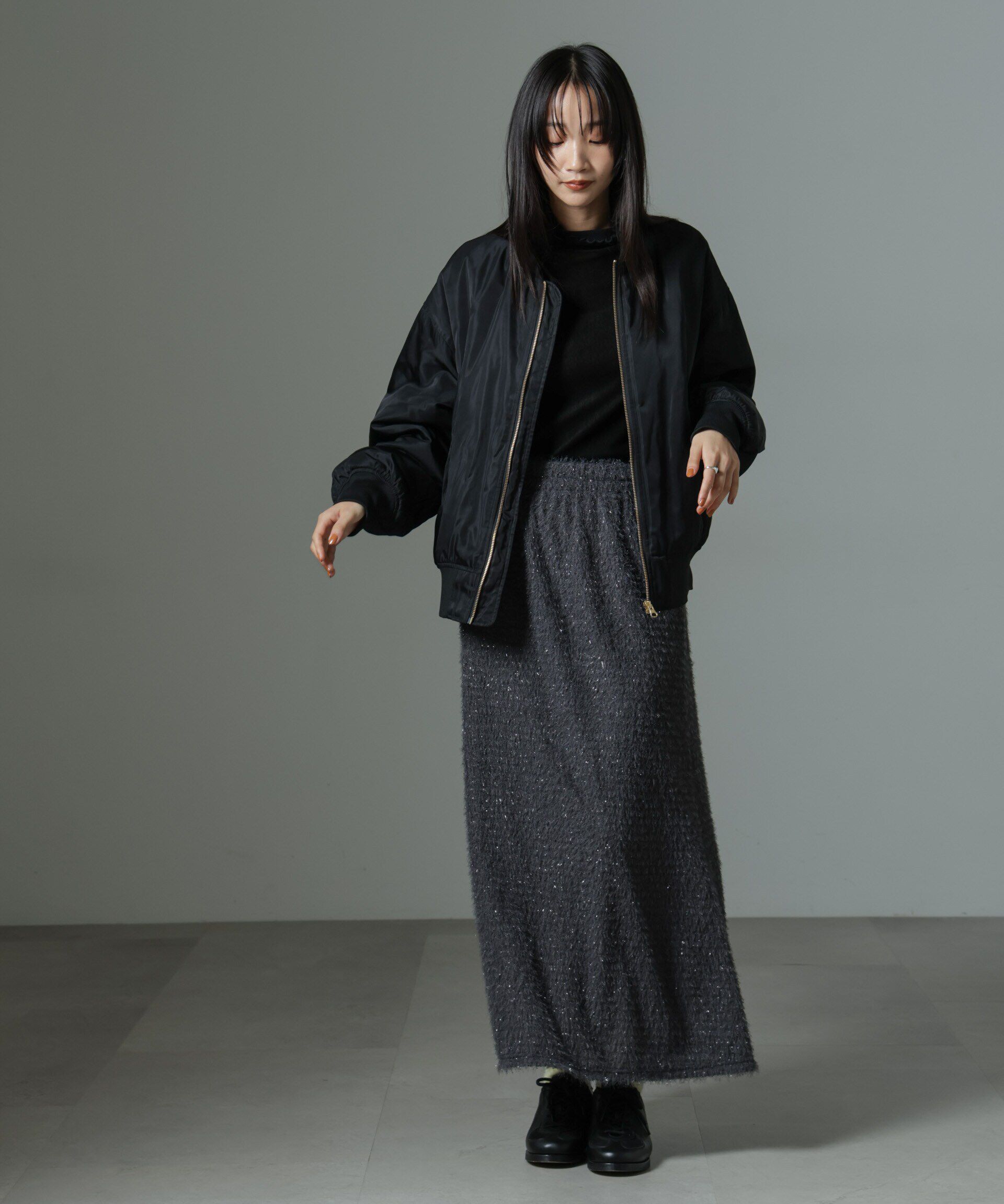 nano･universe「シャギーナロースカート（セットアップ可）」|スカート|