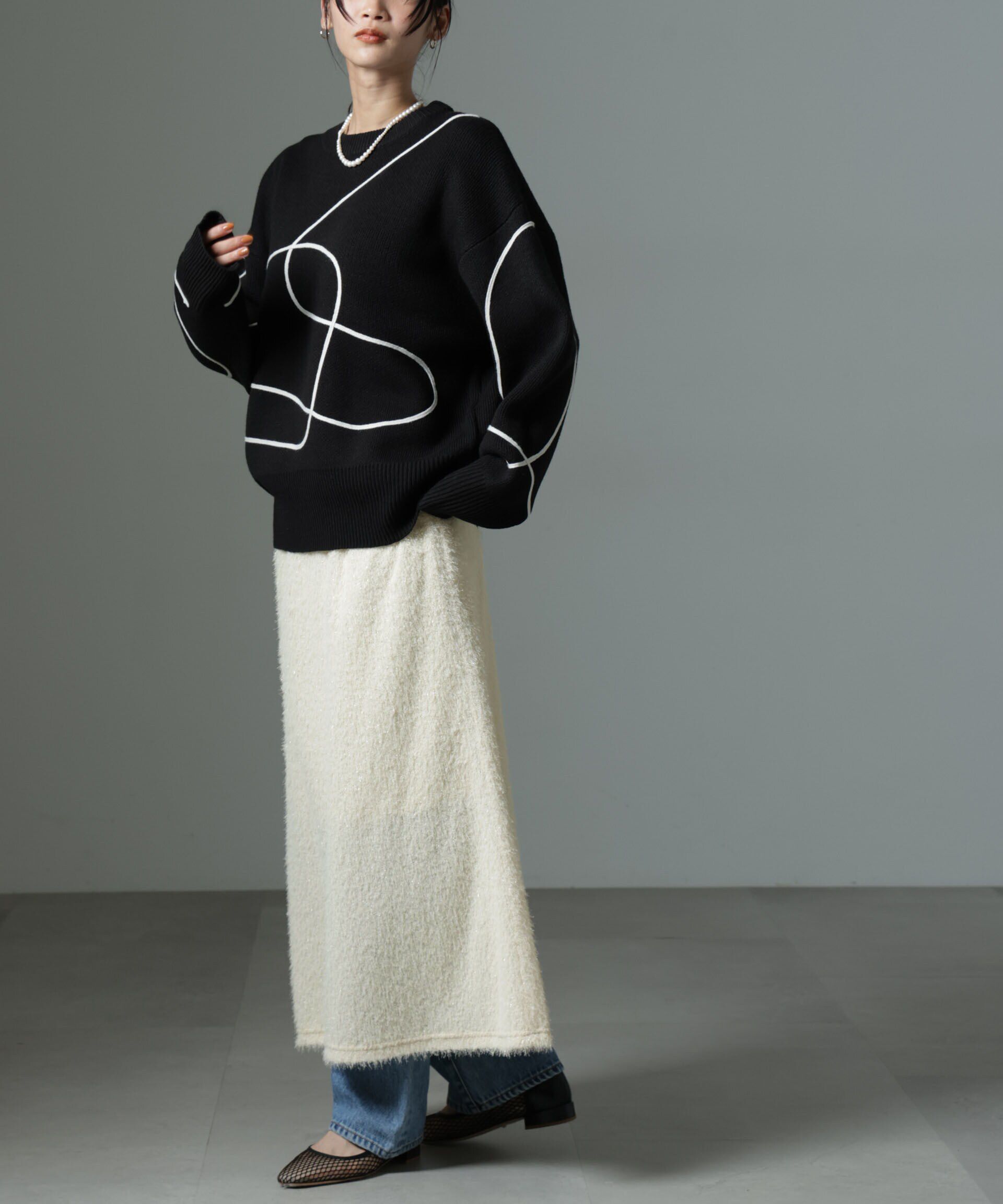 nano･universe「シャギーナロースカート（セットアップ可）」|スカート|